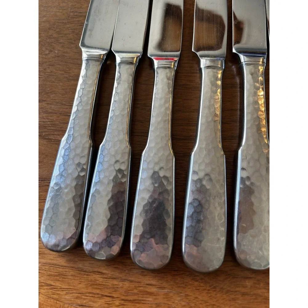 8 Dinner Knives Towle HAMMERSMITH 18/8 Stainless Handle Germany 9 1/4